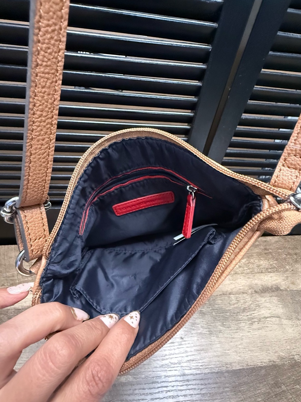 Tommy Hilfiger Tan and Cream Signature Jacquard Crossbody Bag - Picture 4 of 5